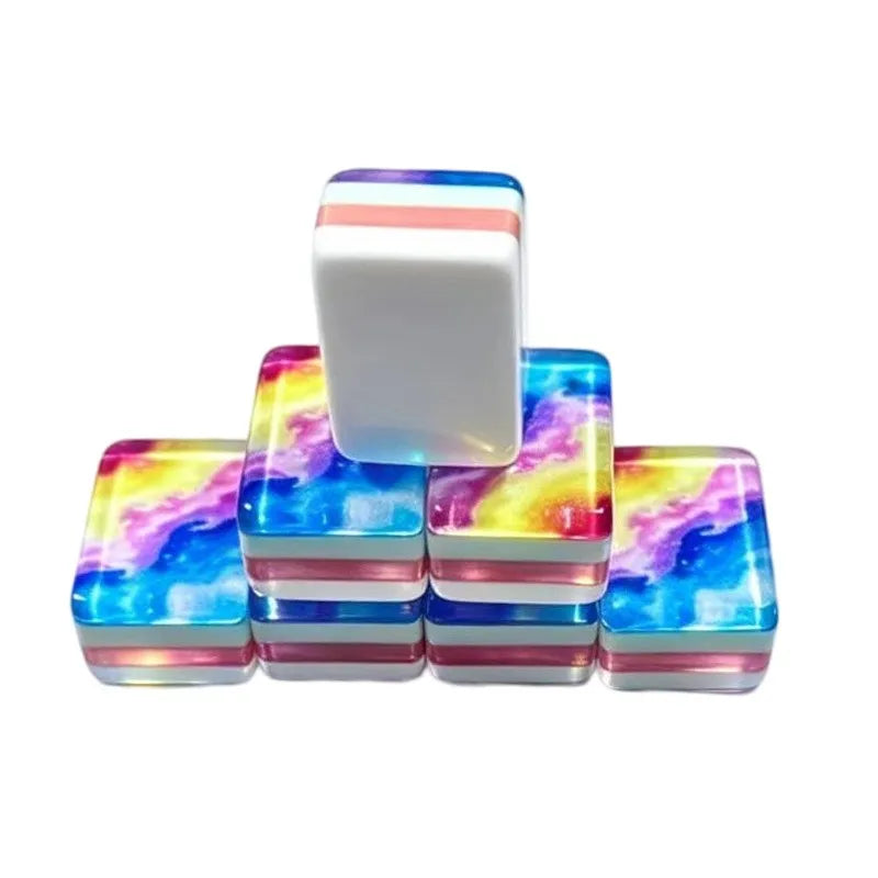 Crystal Acrylic American Mahjong Set - Galaxy Tiles View 3