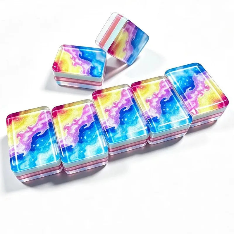 Crystal Acrylic American Mahjong Set - Galaxy Tiles View 1