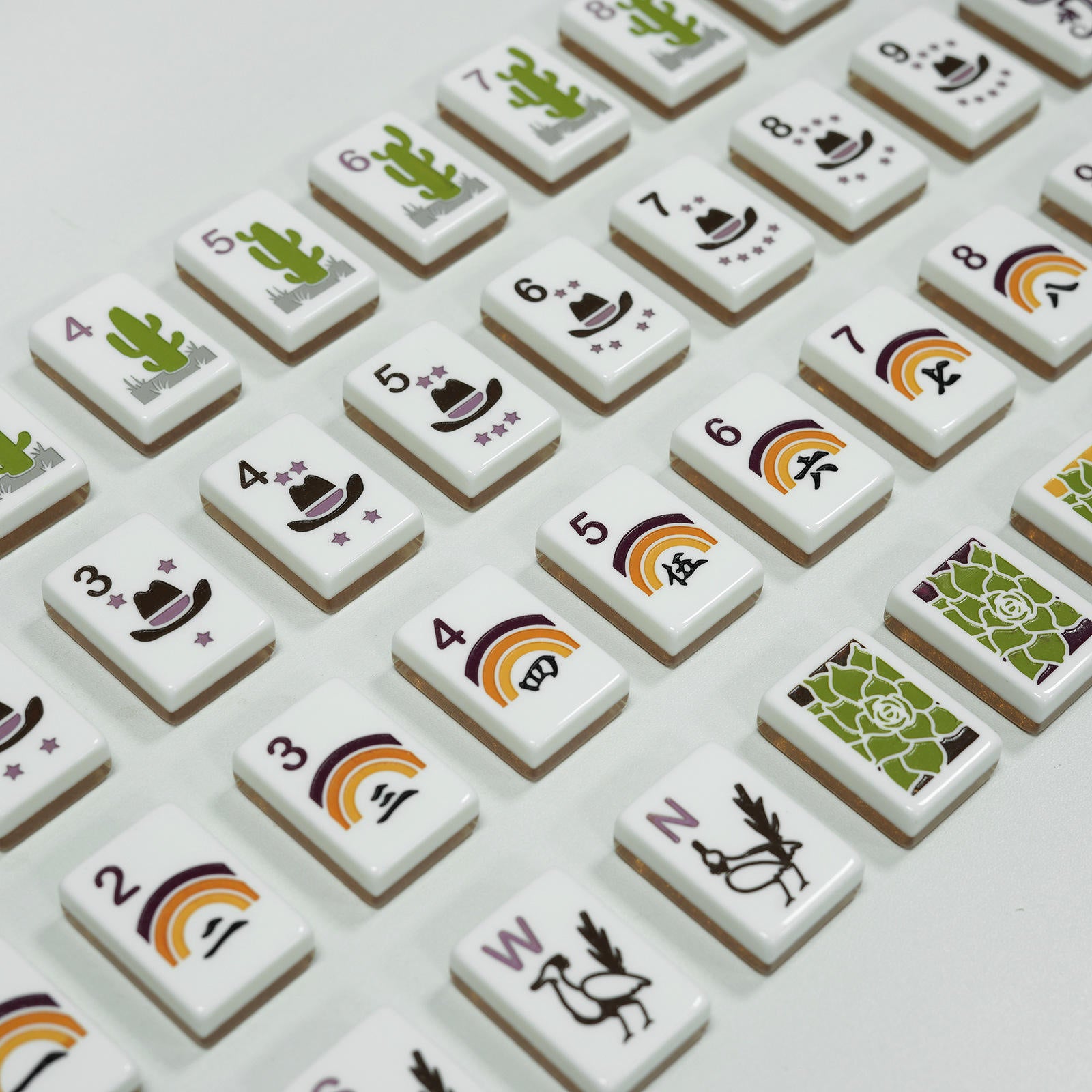 Carved Printed Acrylic American Mahjong Set OEM ODM Custom Hand Play Durable Tiles Classic Style Customizable US Family Party