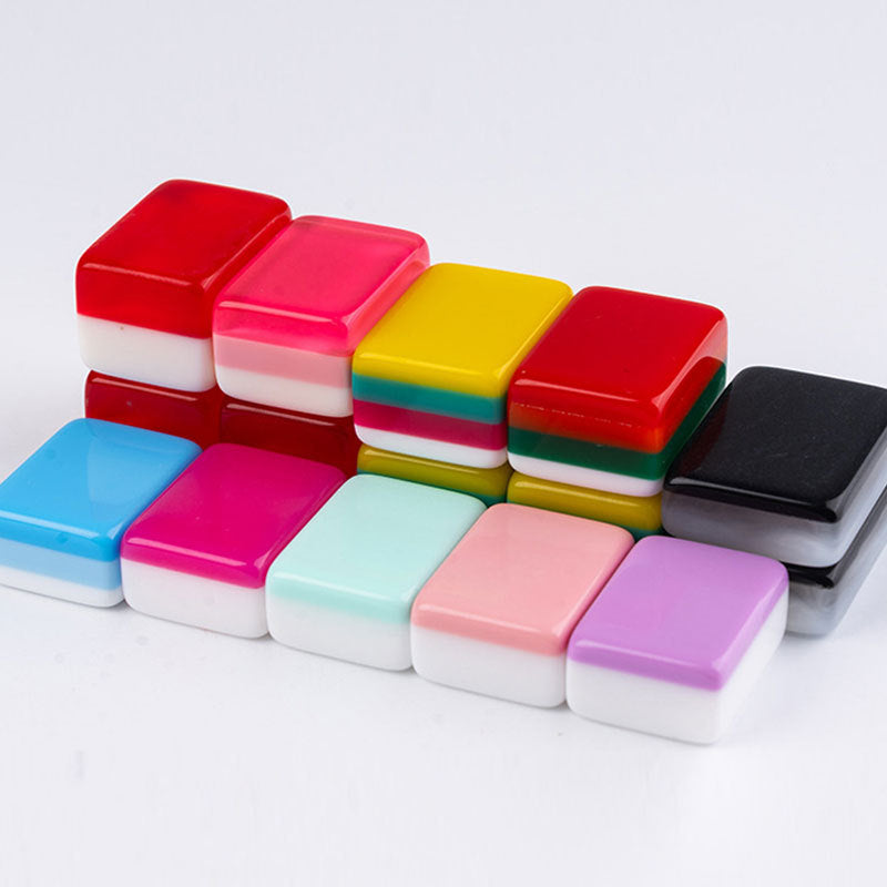 Clear Acrylic Modern Mini American Mahjong Traditional Game Set Durable Portable Lightweight Mahjong Tiles Leisure Toy Family