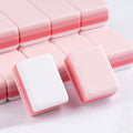 Compact Mini Pink Acrylic American Mahjong Tiles Portable Travel Game Sturdy Tabletop Family Entertainment