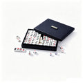 Custom Logo Pattern Premium PU Leather Mahjong Gift Full American Mahjong Game Set Portable Entertainment Kit for Holiday Gift