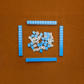 Custom Logo Wholesale Chinese Melamine/Acrylic Mahjong Set Four-Layer 4 Players Simple Minimalist Design Durable Gloss 144 Tiles