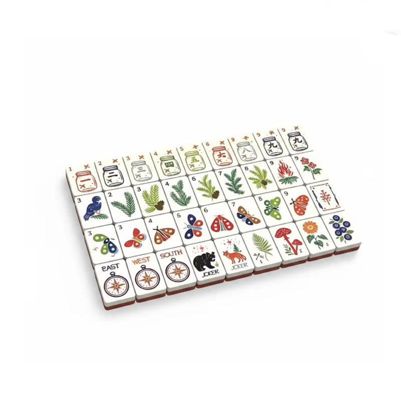 Custom National Mah Jongg League 4 Layer Colorful Acrylic Modern Durable US Mahjong Tiles Hand Play American Mahjong Game Set