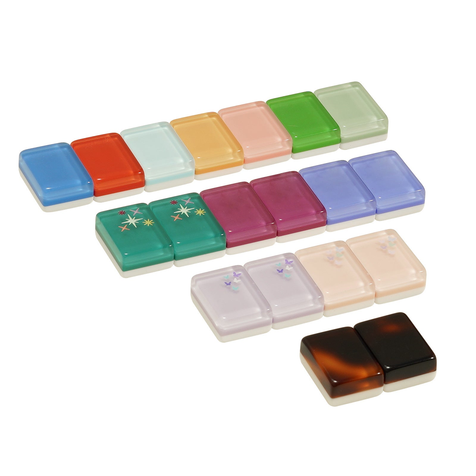 Customizable 4 Players Hand Table 166-Tile Acrylic American Mahjong Set Gloss Smooth Tiles Complete Accessories