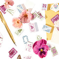 Customizable Luxury Modern Floral Pattern Acrylic/Plastic American Mahjong Tiles Set for Home Entertainment & Gift