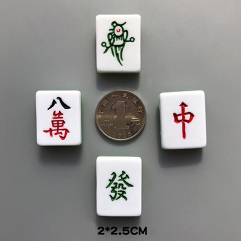 Cute Three-dimensional Mahjong-shaped Magnetic Resin Refrigerator Magnets Photo Stickers for Message Display Entertainment Home