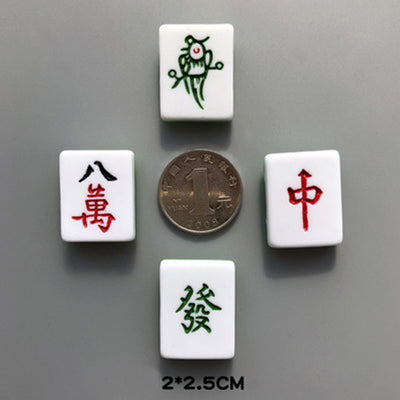 Cute Three-dimensional Mahjong-shaped Magnetic Resin Refrigerator Magnets Photo Stickers for Message Display Entertainment Home