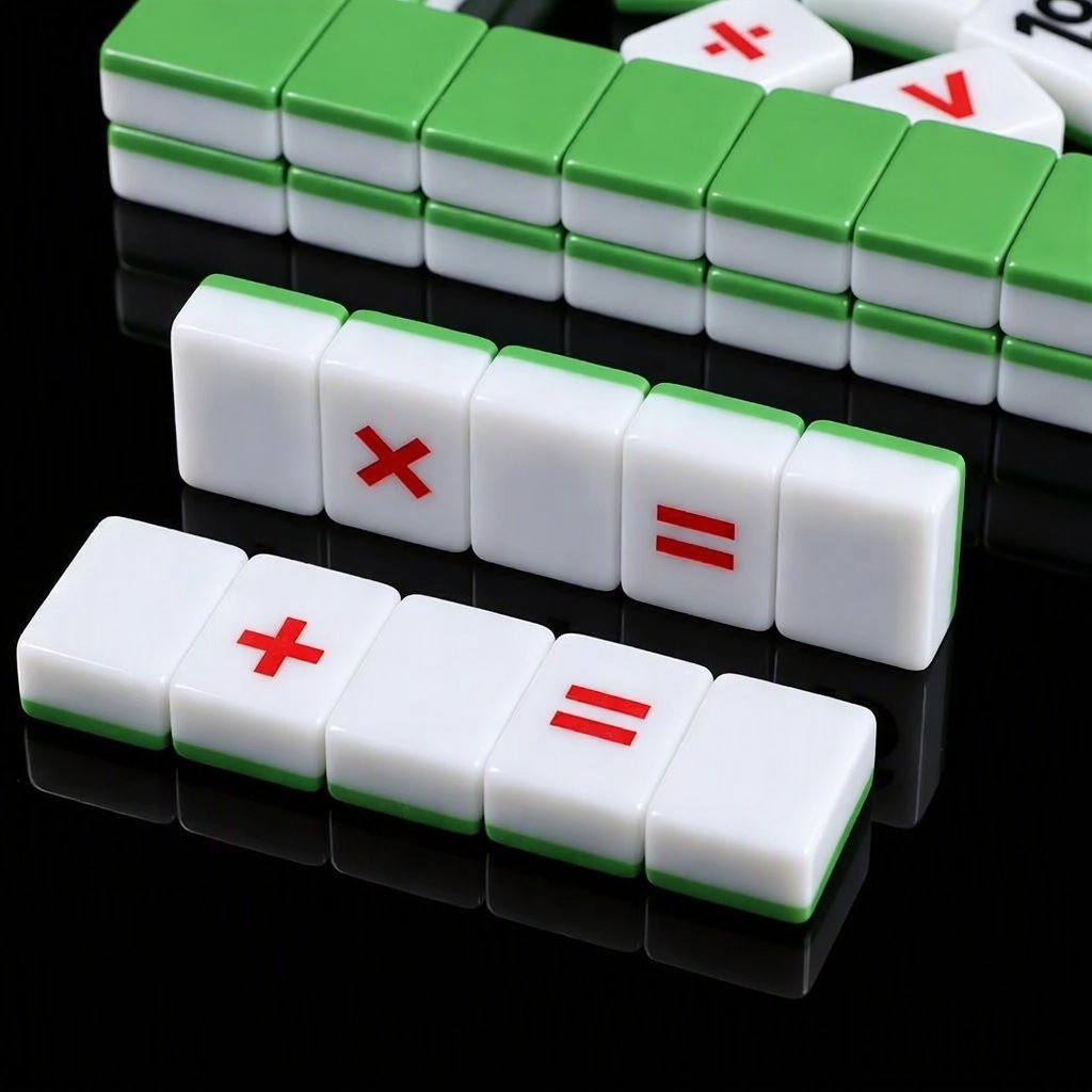 Factory Direct Sales Minimalist Number Mahjong Tiles Logic Training Board Game Kids Logical Thinking Educational Mahjong