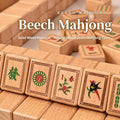 Factory Direct Solid Beech Wood Hand Rubbed Mahjong Tiles Premium Mahjong Set 146 Tiles Eco-Friendly Home Family Game Gift Set