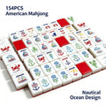 Factory Direct Supply American Acrylic English Mahjong Handmade Hand Rub Mahjong Tiles Support Custom Pattern Logo for Home Use