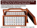 Factory ODM Wholesale High Grade Durable Portable Retro Palace Black Rosewood Shell Inlaid Mahjong Tiles Hand Rub Mahjong Set