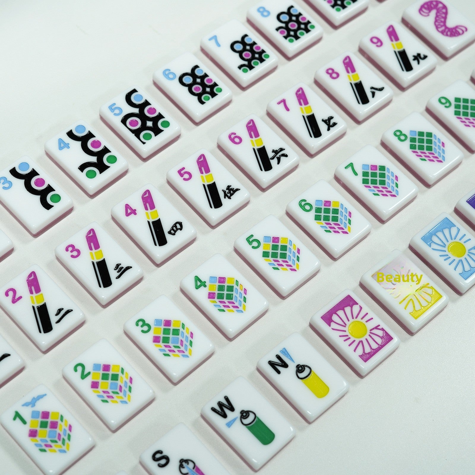 Factory OEM ODM Acrylic Small American Mahjong Hand Rub Tiles Durable Customizable Size Color for Outdoor Travel Leisure