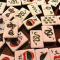 Factory Supply Luxury Portable Personalized Acrylic American Mahjong Set Easy Read Vivid Print Mahjong Tiles Custom Color