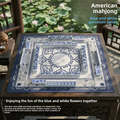 Factory Wholesale Chinese Style Blue and White Porcelain Mahjong Set Portable Mahjong Tiles for Family Leisure Collection Gift