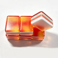 Factory Wholesale Luxury Orange 4-Layer Acrylic American Mahjong Full Set NMJL Compliant Smooth Glossy Hand Rub Tiles Portable