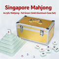 Hot Selling Modern Acrylic Mahjong Tile Set Singapore Multi Color Jelly Durable 4 Players Household Leisure Game Entertainment