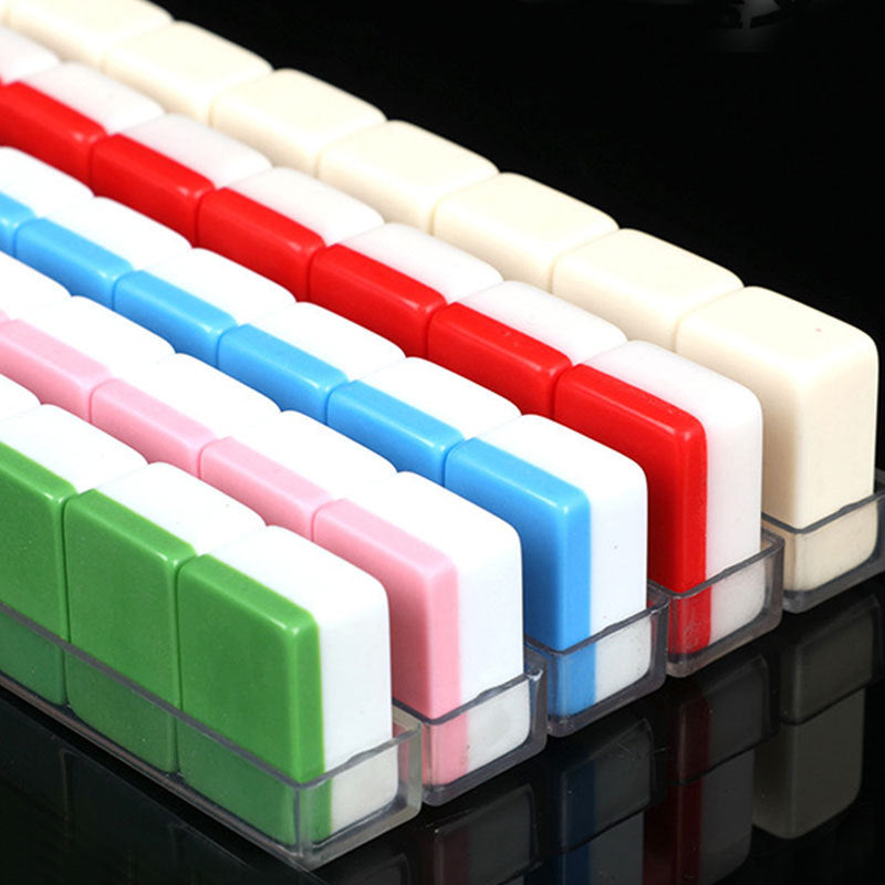 Luxury Portable American Travel Mahjong Set White Melamine Durable Mahjong Tiles Outdoor Party Leisure Table Game Custom Logo