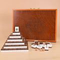 New Arrival High Grade Spliced Black Walnut Acrylic Mahjong Tiles Hand Play for Home Family Leisure Game Entertainment Supplies