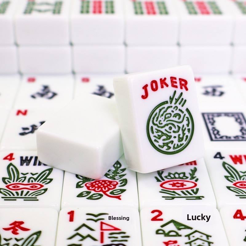 ODM Custom 30mm Melamine Durable Jewish American Mahjong Western Game Tiles Portable Mahjong Set for Collection Entertainment