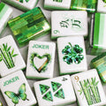 ODM Custom Carved Printed Modern American Mahjong Set Acrylic Hand Rub Durable Mahjong Tiles Portable Entertainment Gift