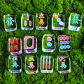 ODM DIY Dipping Glue Mini Mahjong Keychains Fully Transparent Crystal Summer Clear Charms Handmade Durable Creative Style