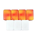 ODM Wholesale Four Layer Orange Crystal Acrylic American Hand Play Luxury Mahjong Set Blank Mahjong Tiles Custom Pattern
