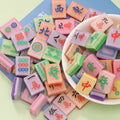 ODM Wholesale Luminous Candy Color 3D Mini Mahjong Beads DIY Key Chain Car Hanging Ornament Cream Glue Craft Accessories
