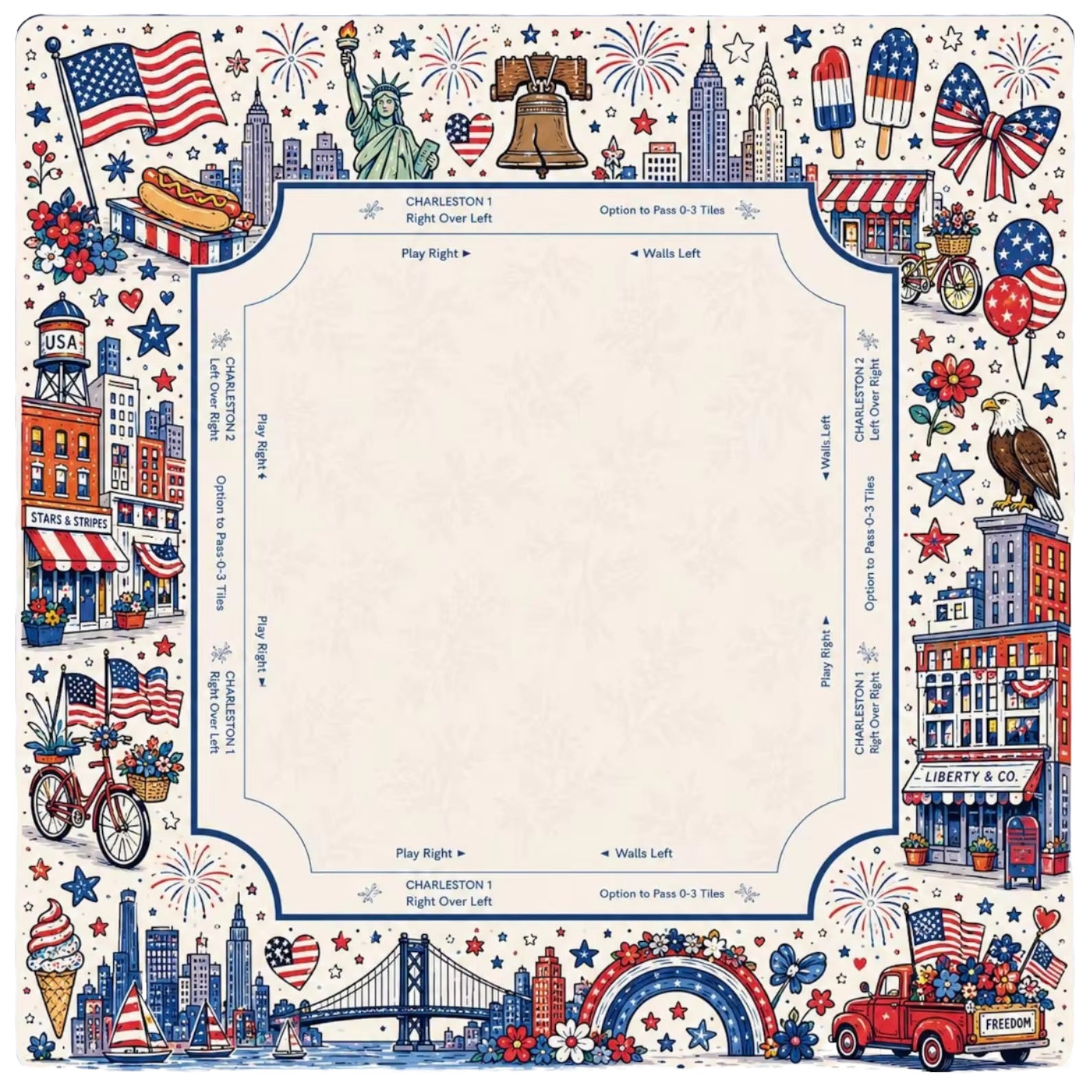 ODM Wholesale Luxury Square Rubber American Mahjong Table Mat Non-slip Silent Shock Absorbing Quick Dry Wear Resistant Table
