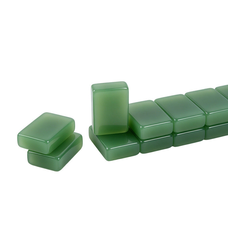 OEM Custom Pattern Jelly Acrylic Durable American Mahjong Set Entertainment Hand Rub Glossy Transparent Tiles Personalized