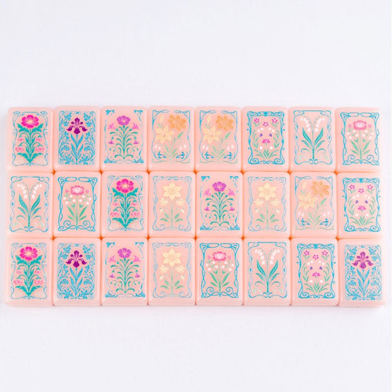 OEM CustomAcrylic American Mahjong Set Portable Compact Size Table Game Durable Smooth Pieces Multiple Colors Party Family