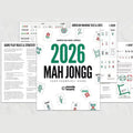 OEM ODM Custom 2026 Mahjong Guide Card Mahjong Cheat Sheet Scoring Rule Card Durable Portable Reference Card American-Style
