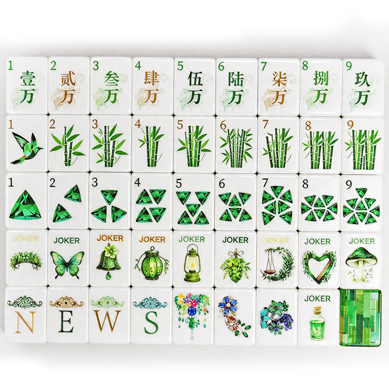 OEM ODM Custom Acrylic Crystal American Mahjong Mini Hand Play Durable Portable Outdoor Travel Game Set for Gift Entertainment