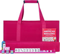 OEM ODM Custom Large Capacity 3 Pcs Single Shoulder Mahjong Carry Bag Full Mahjong Set With Pusher Lightweight Travel Pack