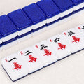 OEM ODM Custom Logo Luxury English Version Acrylic Mahjong Tiles Arabic Numeral Foreign Style Hand Rub Mahjong Set Easy Read