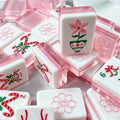 OEM ODM Factory Custom Logo Luxury Portable Christmas Themed Cartoon Pattern Crystal Acrylic American Mahjong Set NMJL Compliant