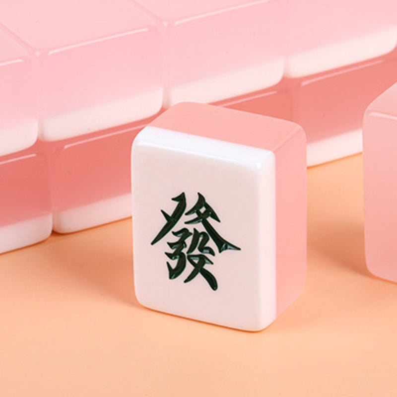 OEM ODM Luxury High Beauty Jelly Acrylic Mahjong Tiles Glossy Transparent Mahjong Blocks Standard Guangdong Hong Entertainment