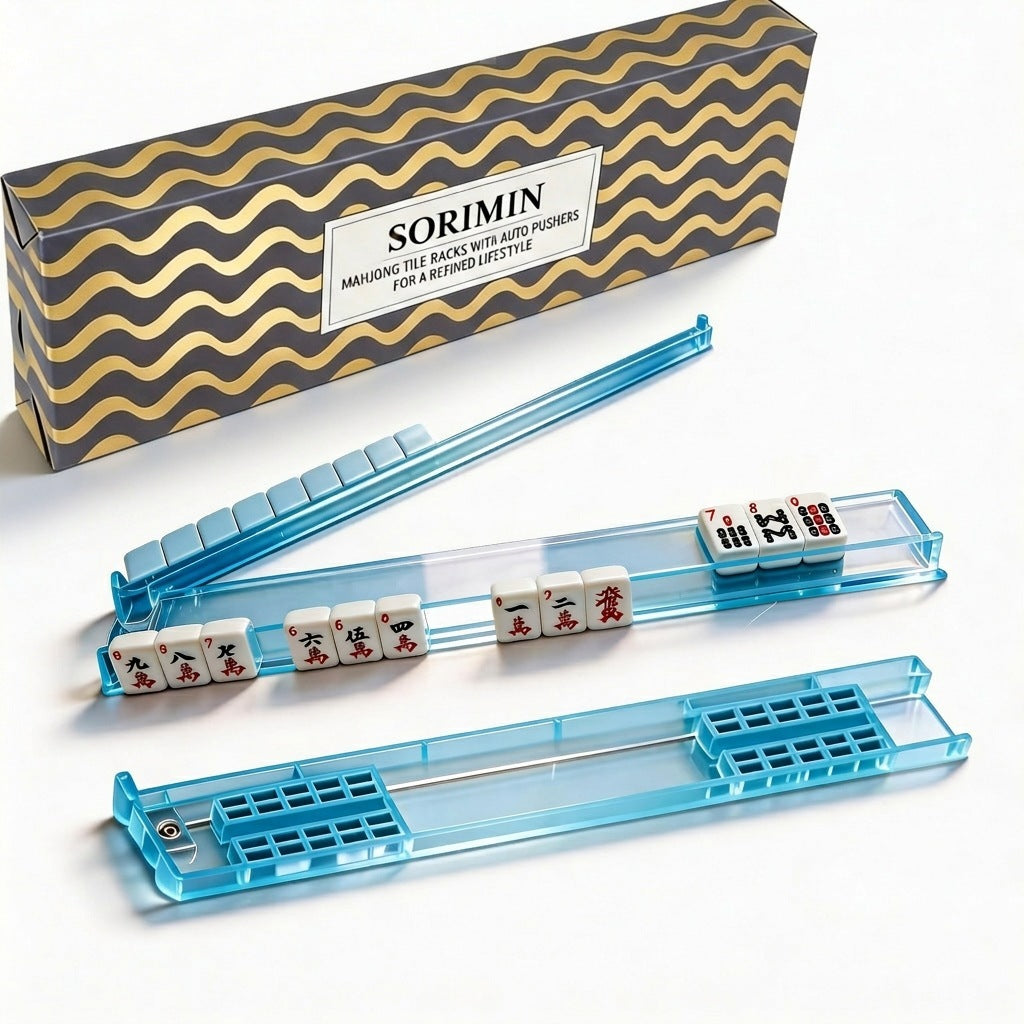 OEM ODM Wholesale 4 Pcs Gift Box Portable Anti Slip Mahjong Racks Pushers Complete Mahjong Accessory Set for American Mahjong