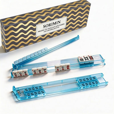 OEM ODM Wholesale 4 Pcs Gift Box Portable Anti Slip Mahjong Racks Pushers Complete Mahjong Accessory Set for American Mahjong