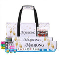 OEM ODM Wholesale Mahjong Kit Floral Portable Hand Carry Bag With Matching Mahjong Racks Pushers Full American Mahjong Tiles Set