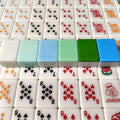 OEM ODM Wholesale Poker Mahjong Set Portable Travel Mini Hand Rub Durable Melamine Mahjong Tiles 4 Players Household Custom