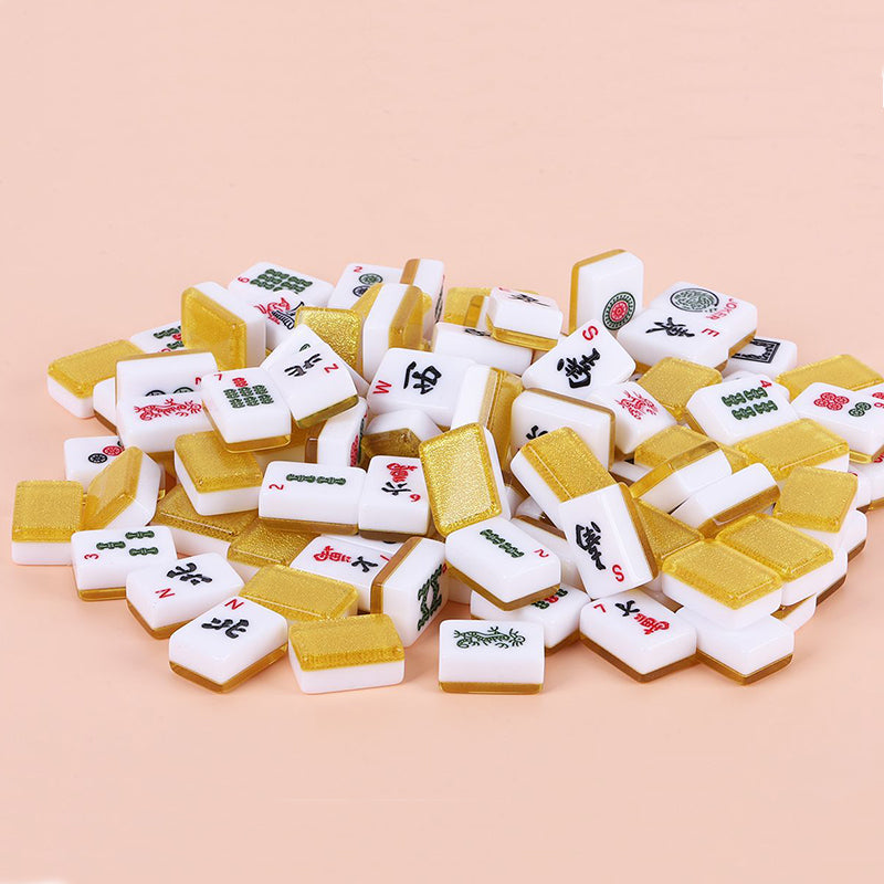 OEM ODM Wholesale Supply Luxury Crystal Acrylic American Mahjong Set Glossy US Tiles Durable 4 Players Support Custom Pattern
