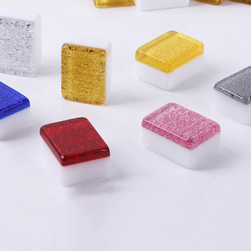 OEM Wholesale Luxury Foreign Language Mahjong Set English Characters Arabic Number Hand Play Blocks Acrylic Material Support