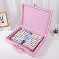 PU Leather Mahjong Set Packaging Box Case Durable Zipper/Magnetic Closure Customizable Elegant Package Mahjong Game Kit Business
