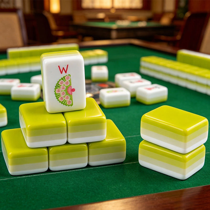 Premium Acrylic American Mahjong Full Set Durable Portable Solid Color Mahjong Pieces Wholesale Table Game for Club Commercial