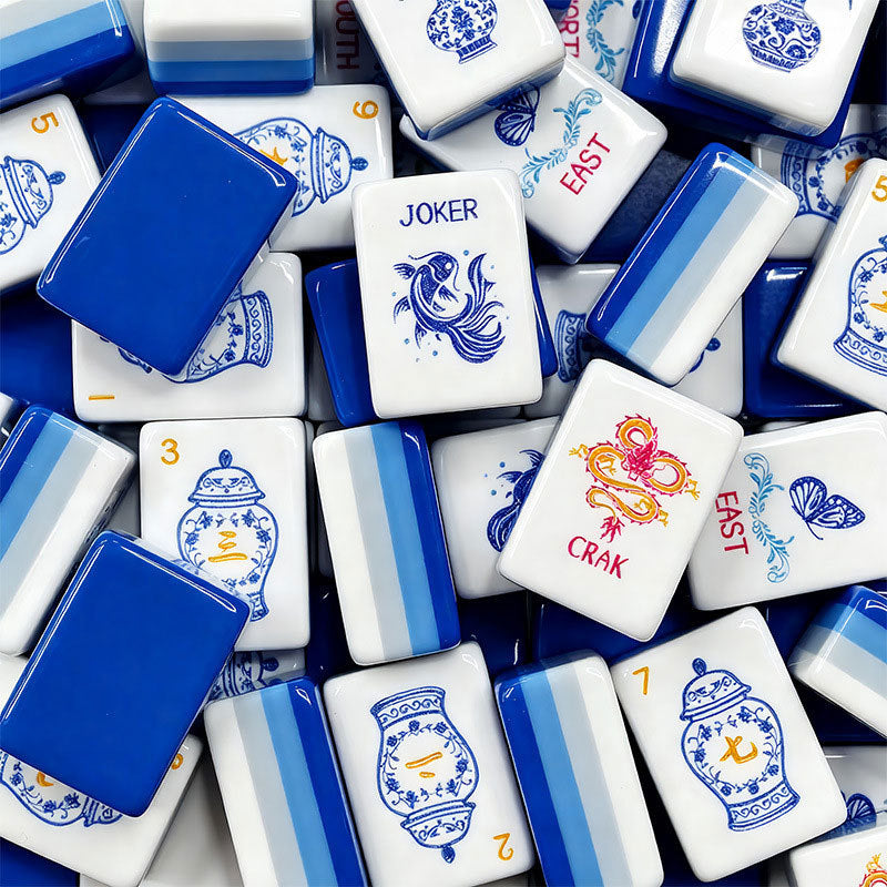 Standard Four Player American Mahjong Acrylic Four-Layer Durable Tiles Custom Pattern Service Simple Minimalist Design USA