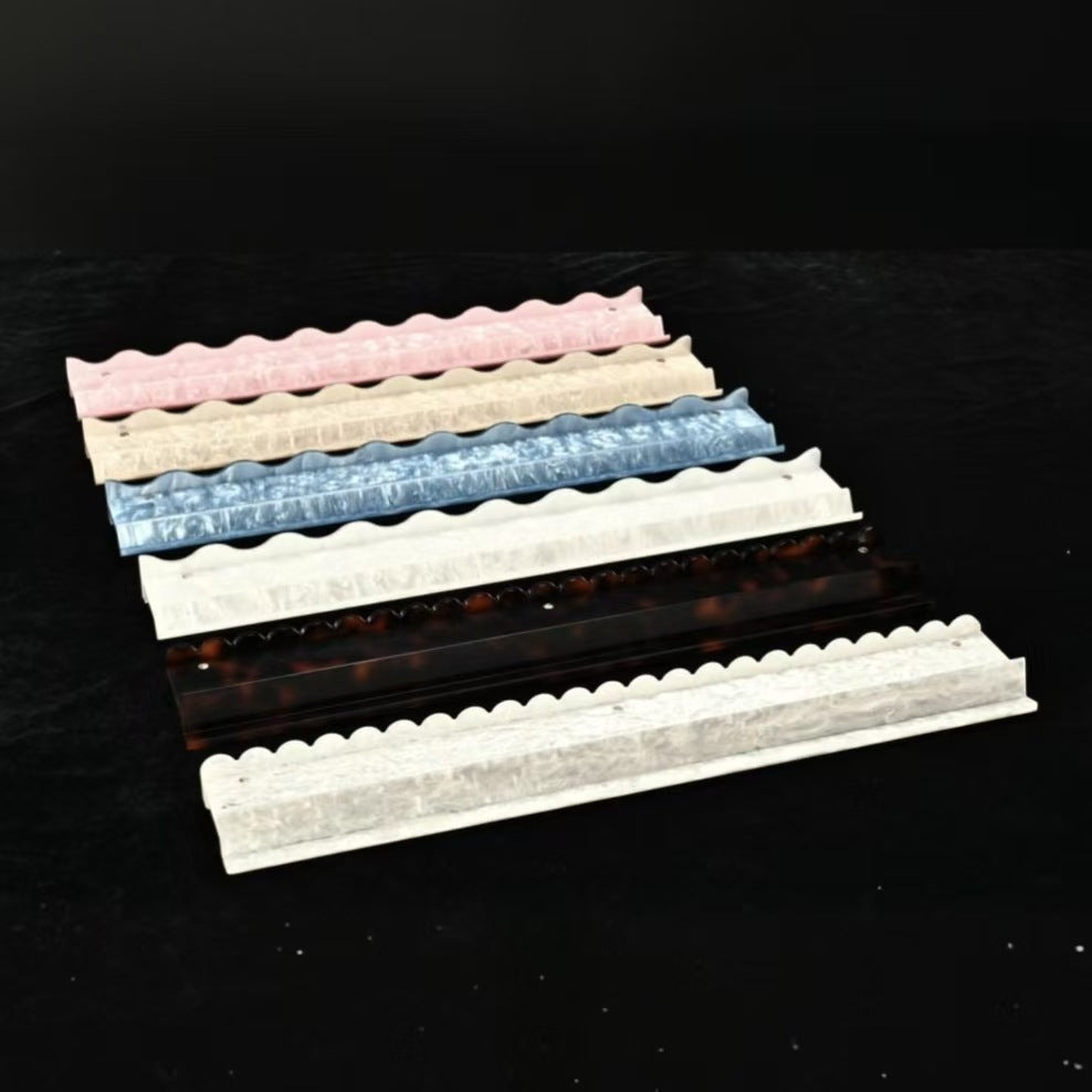 Wholesale Magnetic Wave Acrylic American-style Simple Design Mahjong Tile Push Ruler Tortoise Grain Racks Smooth Card