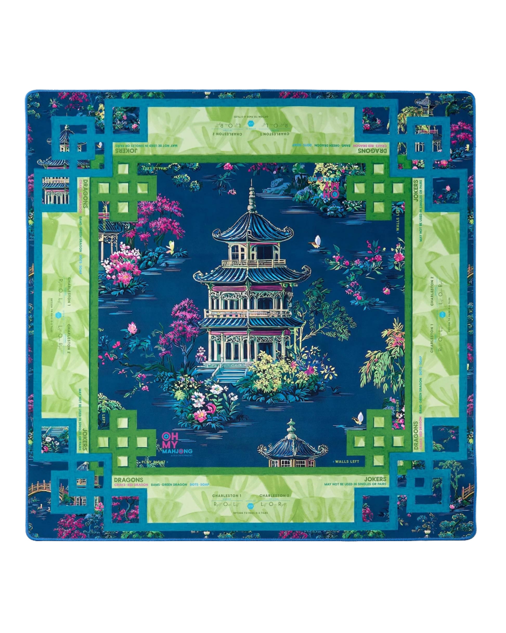 Wholesale Modern Luxury Portable Silent Rubber Square Mahjong Table Mat Non Slip Reduce Noise Entertainment