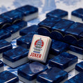 Wholesale Modern Thickened Textured American Mahjong Blue Water Ripple Pagoda Pattern Custom Printed Durable Acrylic Mahjong
