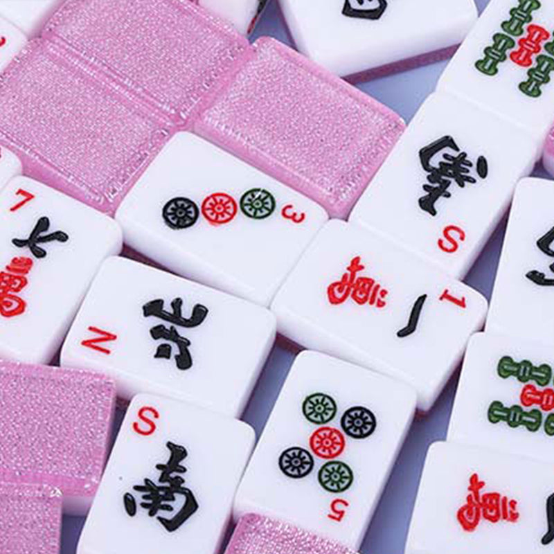Wholesale Multi Color Glossy Acrylic US Mahjong Tiles With Sharp Clear Engraving Standard American Mahjong Set Easy to Read